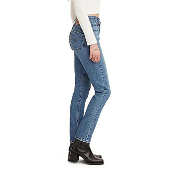 Levi's 501 Skinny Women's High Rise Straight Leg Jeans - Picture 2 of 7